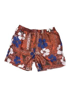 Vintage Sunset Highway Men’s XL Red Floral Swim Trunks
